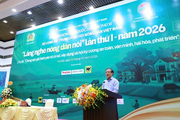 Trung ương Hội Nông dân Việt Nam tổ chức Diễn đàn lắng nghe nông dân nói lần thứ I, năm 2026