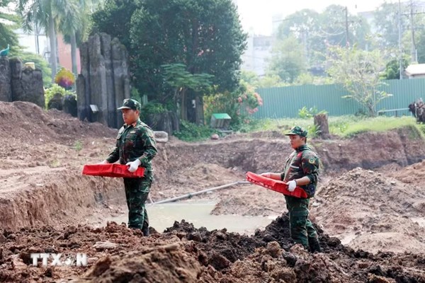 Quy tập 58 hài cốt liệt sỹ trong 5 ngày đầu của đợt 2 tại công viên Lê Thị Riêng