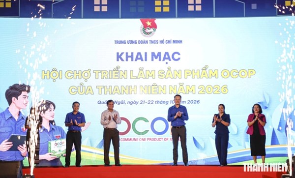 Trung ương Đoàn TNCS Hồ Chí Minh tổ chức hội chợ sản phẩm OCOP thanh niên tại Quảng Ngãi 