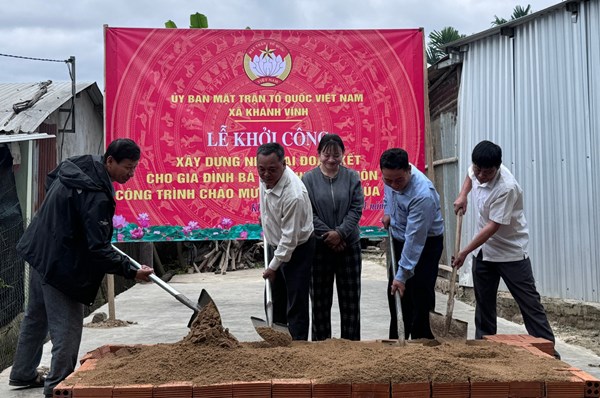 Khánh Hòa: Ủy ban Mặt trận Tổ quốc Việt Nam xã Khánh Vĩnh xây nhà Đại đoàn kết cho hộ có hoàn cảnh khó khăn