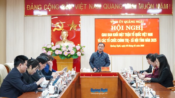 Quảng Ngãi: Giao ban Khối Mặt trận Tổ quốc và các tổ chức chính trị - xã hội tỉnh năm 2025