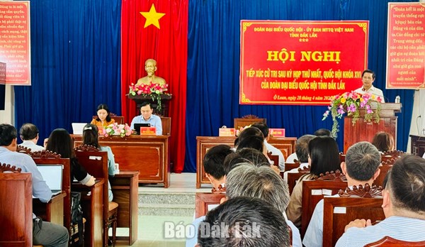 Đắk Lắk: Đơn vị bầu cử số 1 tiếp xúc cử tri sau Kỳ họp thứ nhất tại các xã Tuy An Đông, Tuy An Nam và Ô Loan