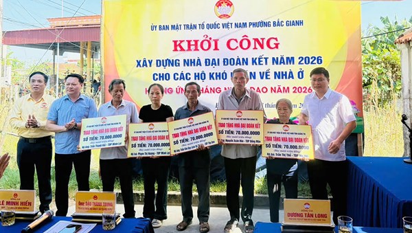Quảng Trị: Ủy ban Mặt trận Tổ quốc Việt Nam phường Bắc Gianh khởi công xây dựng 8 ngôi nhà “Đại đoàn kết”