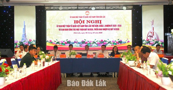 Đắk Lắk: Giao ban công tác Mặt trận quý 3, triển khai nhiệm vụ quý 4 năm 2026