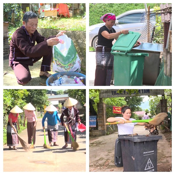 Người dân xã Nậm Tăm chung tay bảo vệ môi trường sáng - xanh - sạch - đẹp