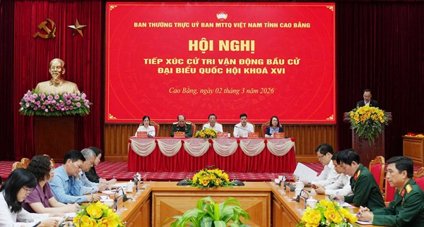 Cao Bằng: Tổ chức Hội nghị trực tuyến tiếp xúc cử tri, vận động bầu cử 