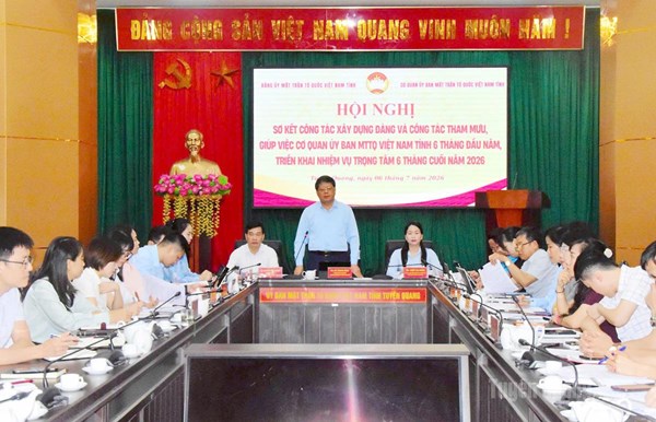 Tuyên Quang: Tiếp tục đổi mới, nâng cao chất lượng công tác xây dựng Đảng và hoạt động Mặt trận Tổ quốc