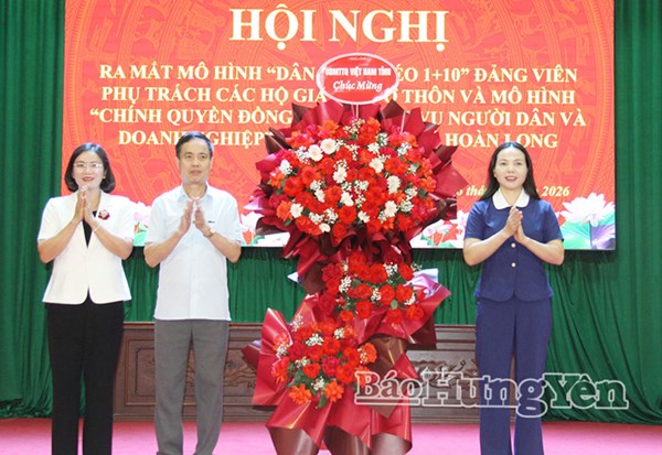 Hưng Yên: Ra mắt mô hình “Dân vận khéo 1+10” và mô hình “Chính quyền đồng hành, phục vụ người dân và doanh nghiệp”