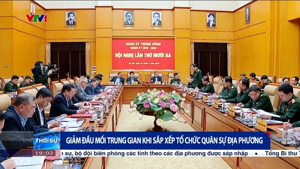 Giảm đầu mối trung gian khi sắp xếp tổ chức quân sự địa phương