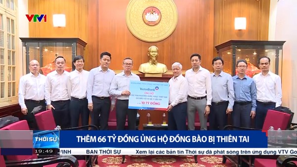 Thêm 66 tỷ đồng ủng hộ đồng bào bị thiên tai