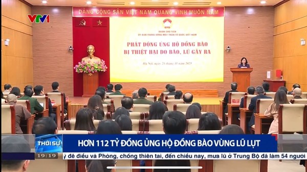 Hơn 112 tỷ đồng ủng hộ đồng bào vùng lũ lụt