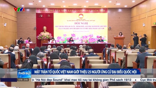Mặt trận Tổ quốc Việt Nam giới thiệu 25 người ứng cử đại biểu Quốc hội 