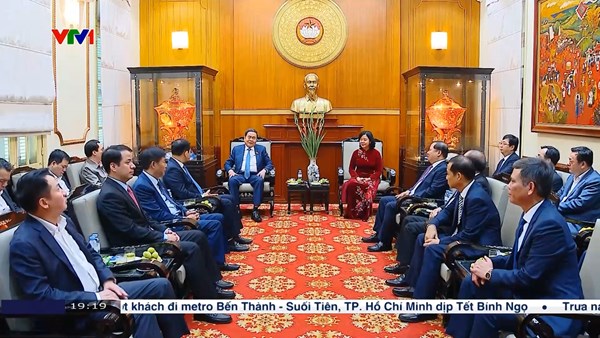 Chủ tịch Quốc hội Trần Thanh Mẫn thăm và chúc Tết Ủy ban Trung ương MTTQ Việt Nam