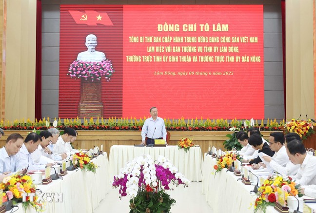 Tổng Bí thư Tô Lâm làm việc với tỉnh Lâm Đồng, Bình Thuận và Đắk Nông